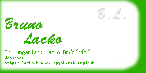 bruno lacko business card